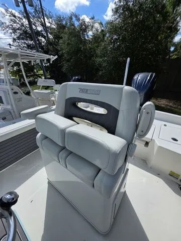 Slide: The Image of The image shows a seat on a 2023 Pathfinder 2400 TRS boat. - 7