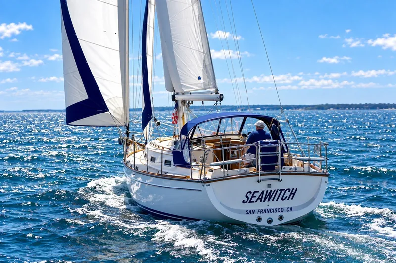 The Image of Sailing yacht "Seawitch" on open water, Island Packet 320, 1998 model. - 0