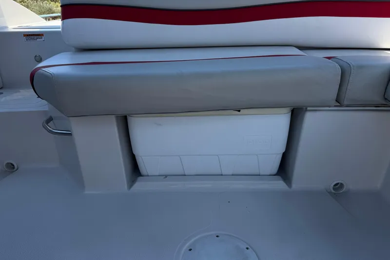 Slide: The Image of 2021 Starcraft MDX 211 O/B boat seat with integrated storage compartment. - 20