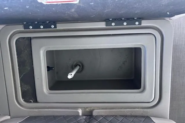 Slide: The Image of Storage compartment on a 2020 Sun Tracker Fishin' Barge 20 DLX boat. - 11
