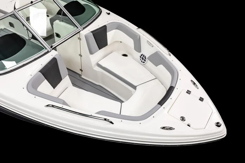Slide: The Image of Manufacturer Provided Image: 2025 Chaparral 23 SSi boat interior with sleek seating and modern design. - 2