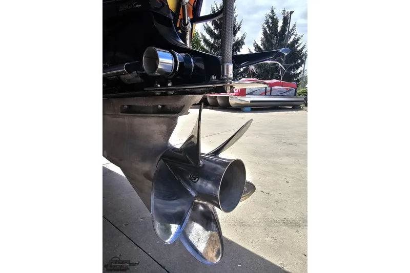 Slide: The Image of Propeller of a 2002 Cigarette 42' Tiger boat, showcasing sleek design and engineering. - 38