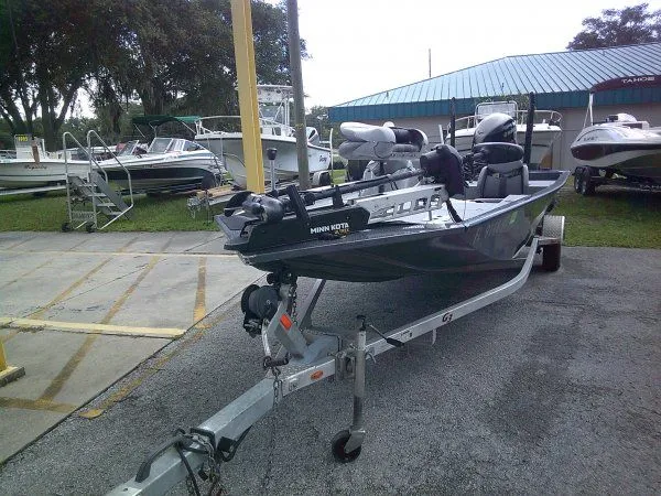 Slide: The Image of A 2022 G3 Sportsman 1810 boat on a trailer in an outdoor area. - 6