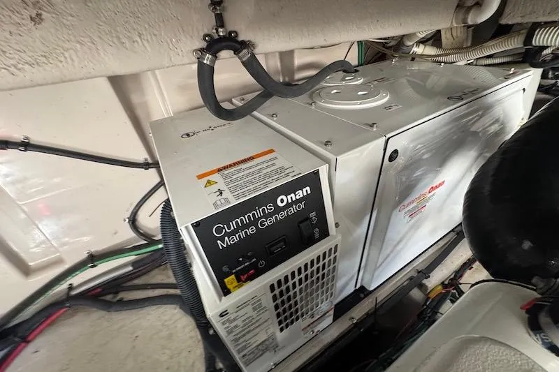 Slide: The Image of Cummins Onan marine generator in 2010 Sea Ray 470 Sundancer engine room. - 10