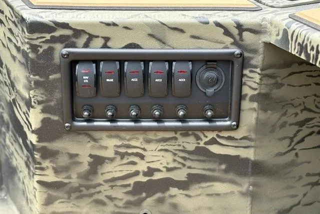 Slide: The Image of Control panel of 2026 Tracker Grizzly 1650 T Prairie Wings Edition boat. - 21