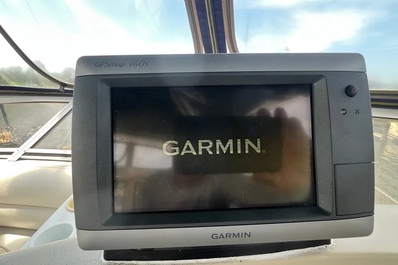 Slide: The Image of Garmin GPSmap 740s on 1998 Cruisers Yachts 3650 Aft Cabin boat dashboard. - 13