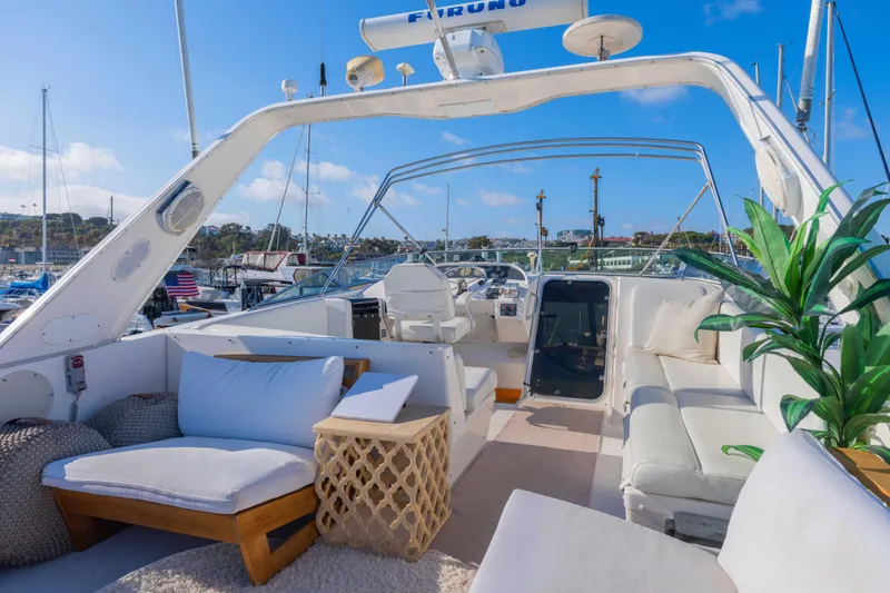 Slide: The Image of Luxurious 1998 Bayliner 4788 Pilot House Motoryacht with spacious deck and comfortable seating. - 33