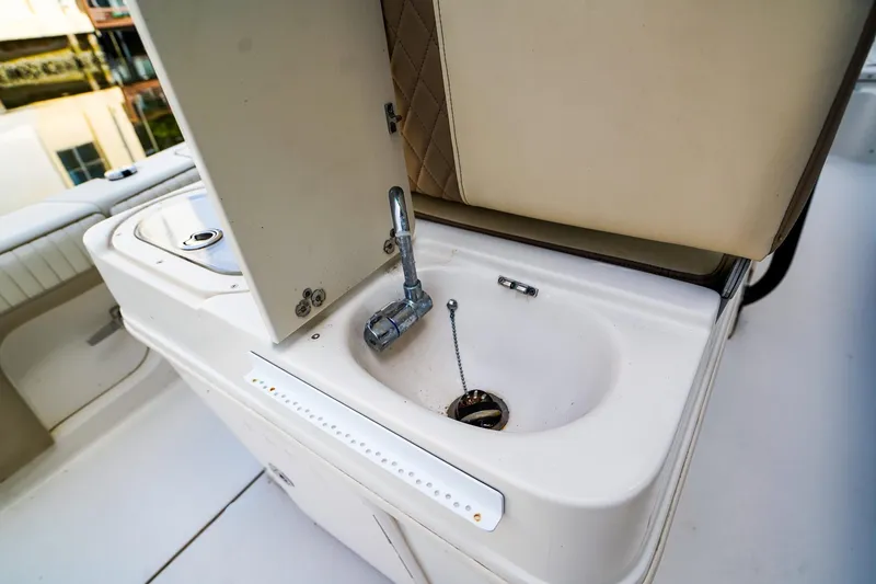 Slide: The Image of 2018 Sea Chaser 24 HFC boat sink and faucet detail. - 7