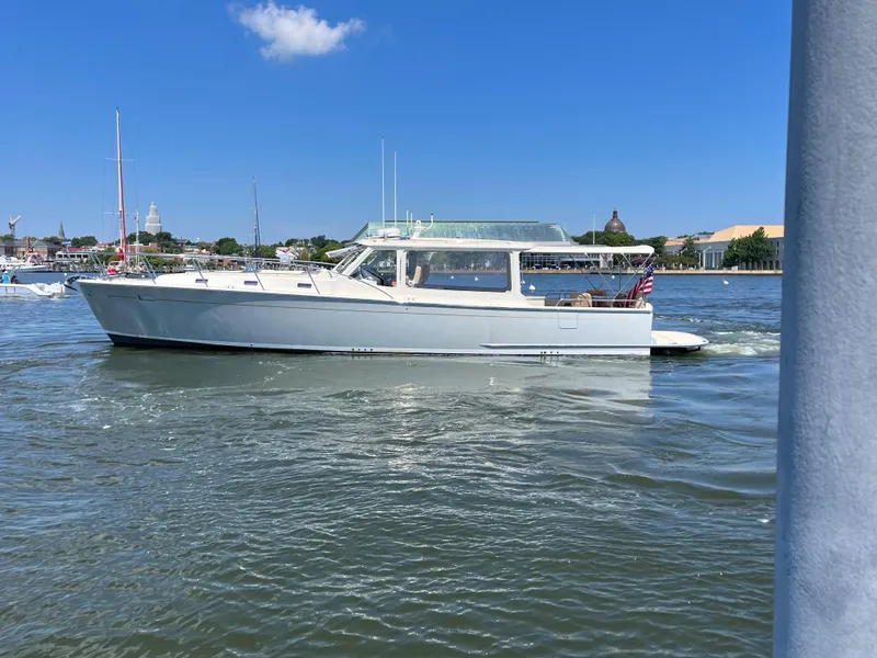Slide: The Image of MJM 50z 2016 yacht cruising on a sunny day in calm waters. - 2