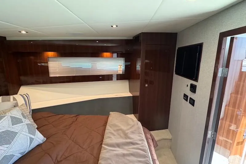 Slide: The Image of Luxurious interior of 2023 Cruisers Yachts 50 Cantius with modern bedroom design. - 41