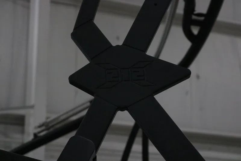 Slide: The Image of Close-up of Yamaha Boats 212X 2009 model detail in a garage setting. - 7