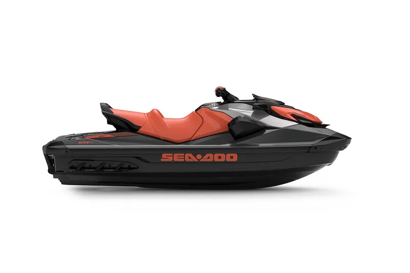 Slide: The Image of Manufacturer Provided Image: 2022 Sea-Doo GTI SE 130 jet ski, black and red, side view. - 12