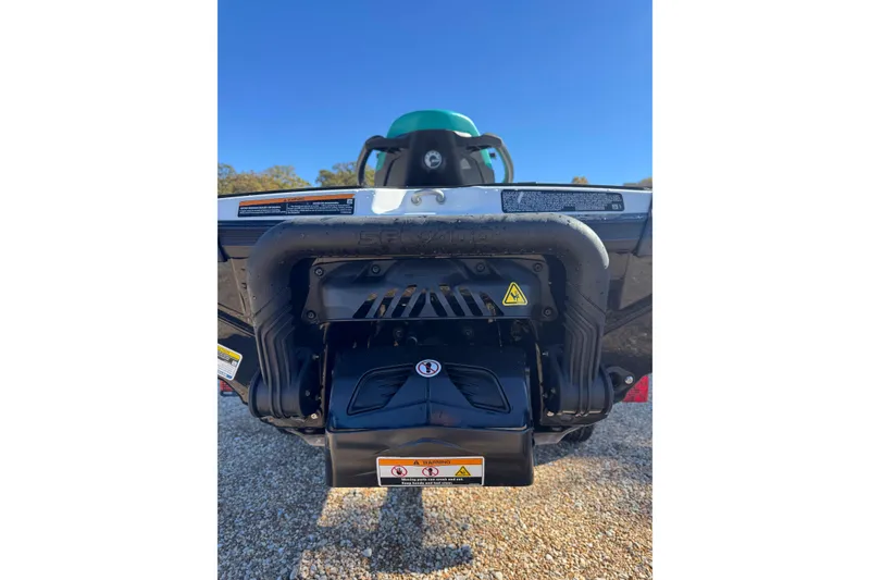 Slide: The Image of Rear view of 2022 Sea-Doo GTI SE 130 jet ski on gravel surface. - 10