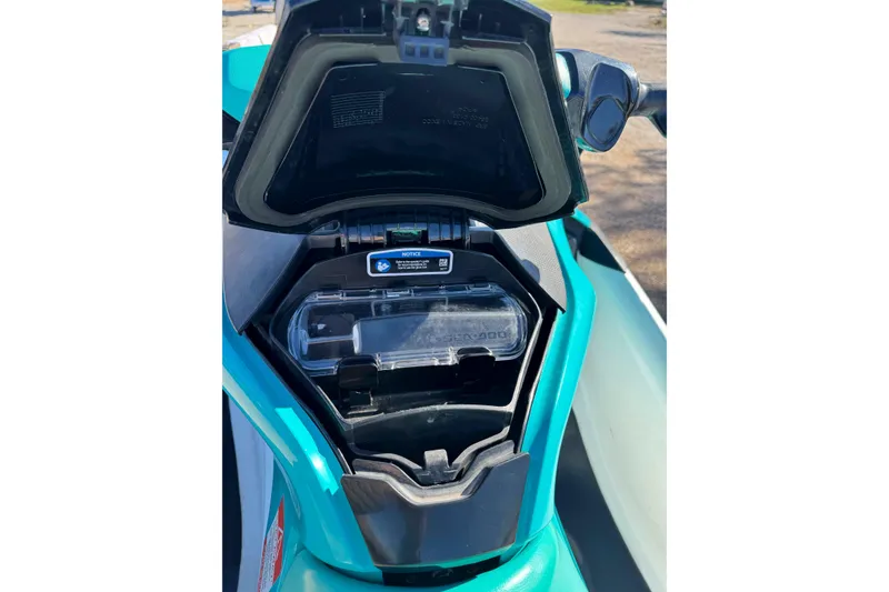 Slide: The Image of Open storage compartment of 2022 Sea-Doo GTI SE 130 watercraft. - 7