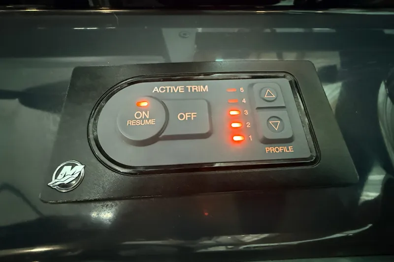 Slide: The Image of Active trim control panel on 2017 Formula 350 Crossover Bowrider OB boat. - 14