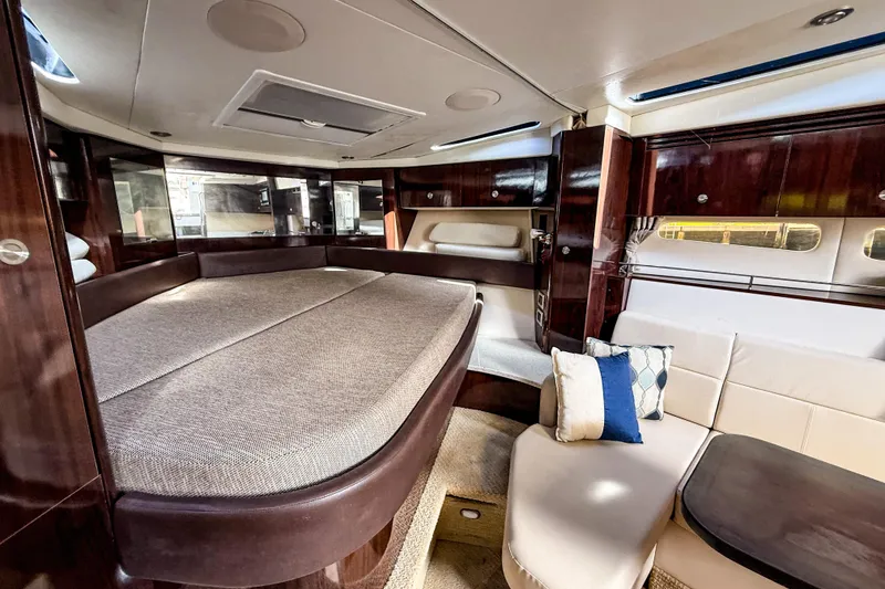 Slide: The Image of Luxurious interior of 2016 Sea Ray Sundancer 350 yacht with elegant wood finishes. - 28