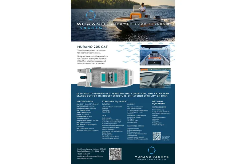 Slide: The Image of Murano 205 Cat: Versatile catamaran for various environments. Robust structure, stability, and open design. - 12