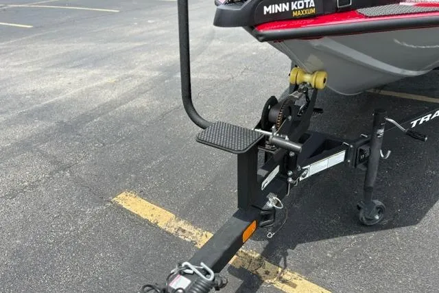 Slide: The Image of 2025 Tracker Off Road Pro Team 175 boat trailer hitch with Minn Kota Maxxum motor. - 31