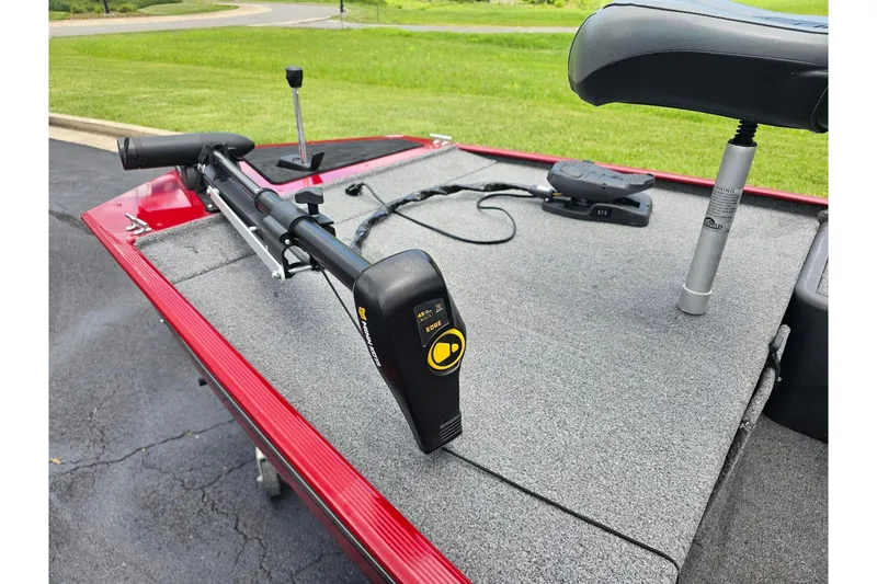 Slide: The Image of 2020 Tracker Bass Tracker Classic XL boat with trolling motor on deck. - 12