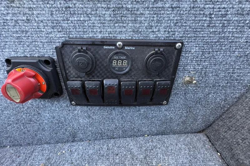 Slide: The Image of Control panel with voltage display and switches on a Grumman 1065, 1994 model. - 13