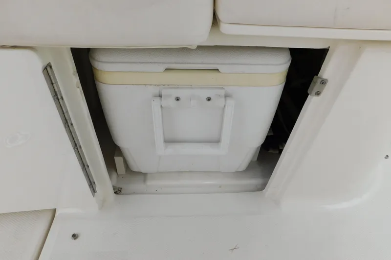 Slide: The Image of Storage compartment with cooler on a 2010 Sea Ray Sundancer 260 boat. - 78