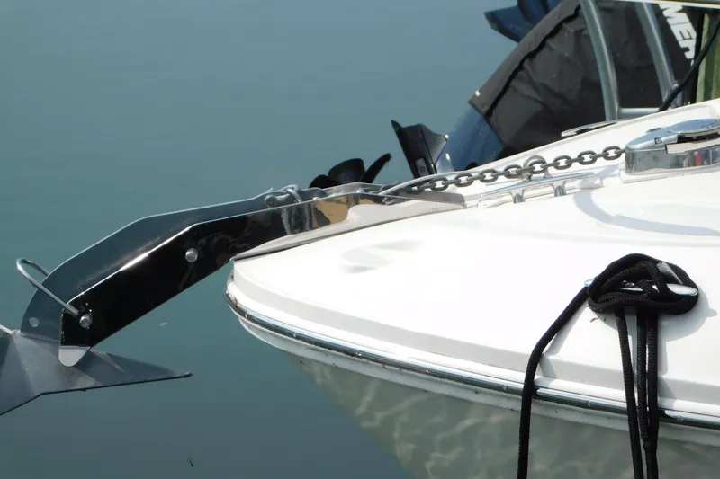 Slide: The Image of Bow of 2010 Sea Ray Sundancer 260 with anchor and chain. - 3