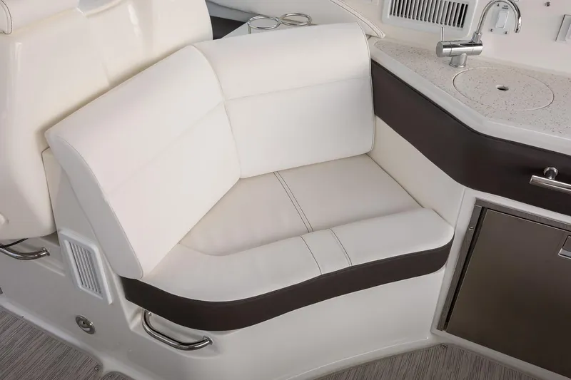 Slide: The Image of Manufacturer Provided Image: Luxurious seating area on the 2023 Sea Ray Sundancer 320 OB boat. - 7
