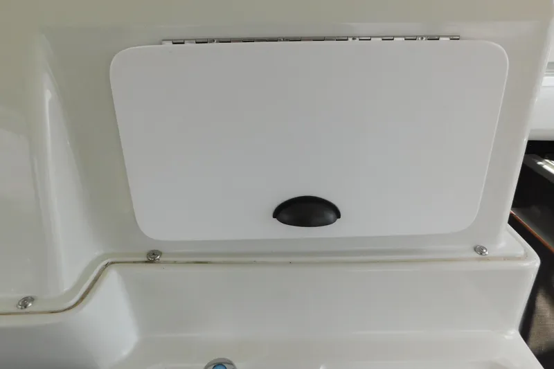 Slide: The Image of White hatch door on 1992 Silverton 41 Aft Cabin boat interior. - 38
