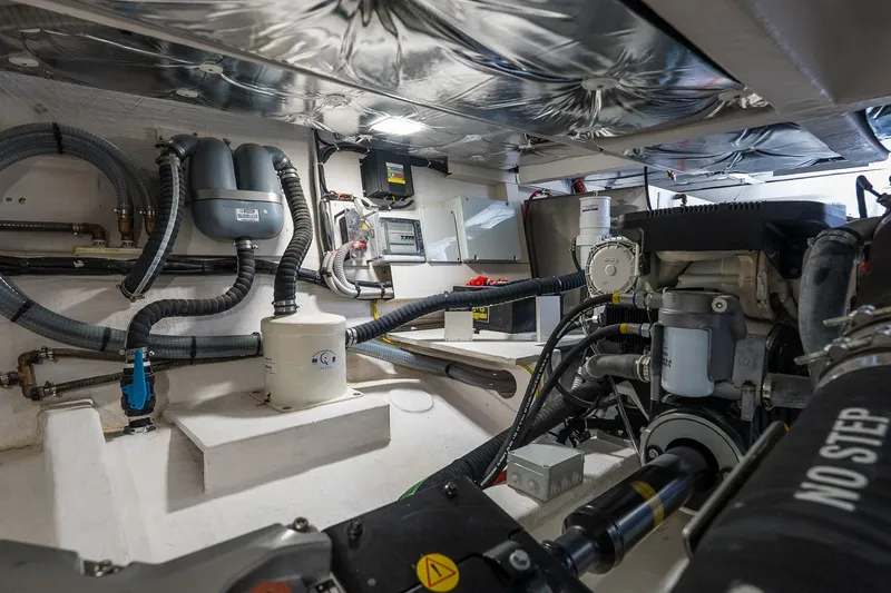 Slide: The Image of Engine room of 2024 Pardo Yachts 43, showcasing advanced mechanical systems and components. - 50