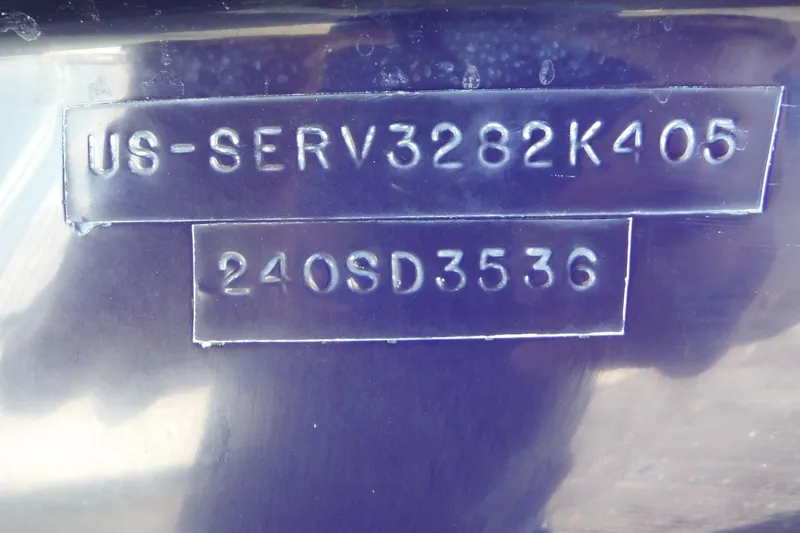 Slide: The Image of Hull identification number on 2005 Sea Ray 240 Sundeck boat. - 24