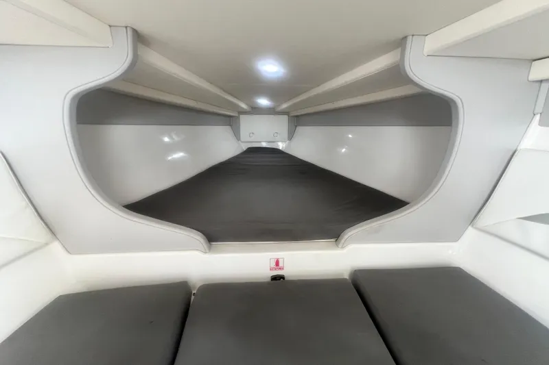 Slide: The Image of Interior cabin of 2016 Extreme Boats XC38, featuring sleek design and comfortable seating. - 171