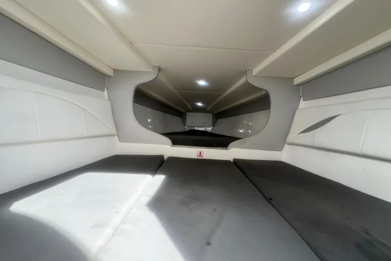 Slide: The Image of Interior cabin of 2016 Extreme Boats XC38, featuring sleek design and modern lighting. - 169