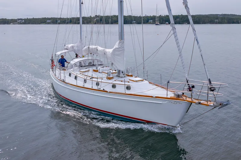 Slide: The Image of Sailing yacht Shannon 47/52 from 2001 cruising on calm waters. - 10