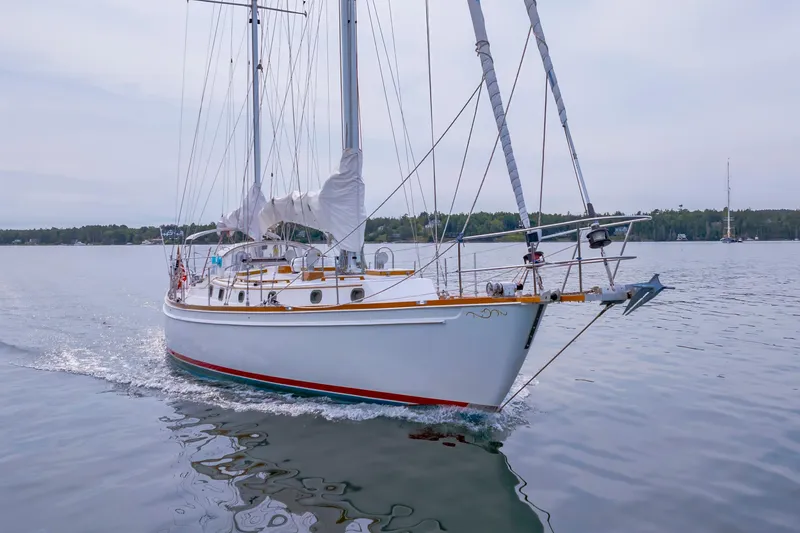 Slide: The Image of Sailing yacht Shannon 47/52 from 2001 cruising on calm waters. - 2