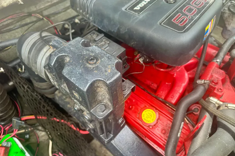 Slide: The Image of Engine of a 2008 Glastron GT 225 boat with Volvo 5.0GL components. - 53