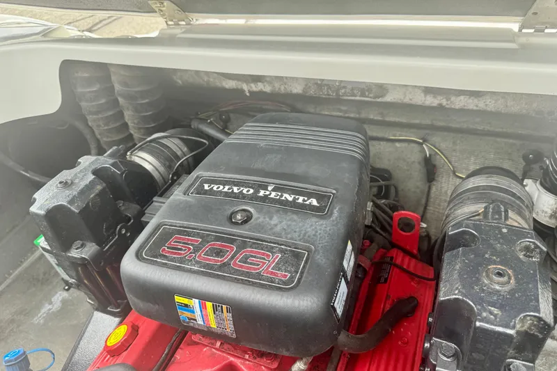 Slide: The Image of Volvo Penta 5.0GL engine in a 2008 Glastron GT 225 boat. - 55