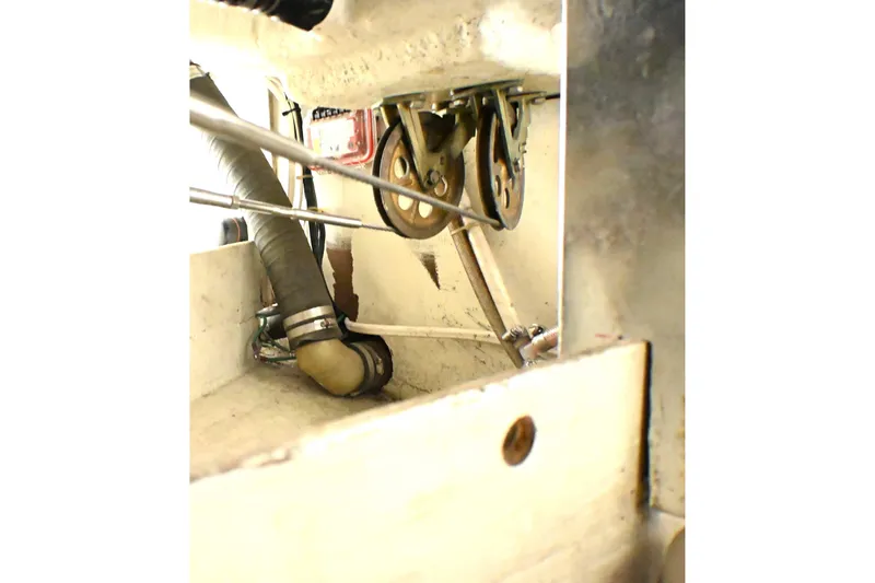 Slide: The Image of Interior mechanical components of a 1994 J Boats J/130 sailboat. - 54