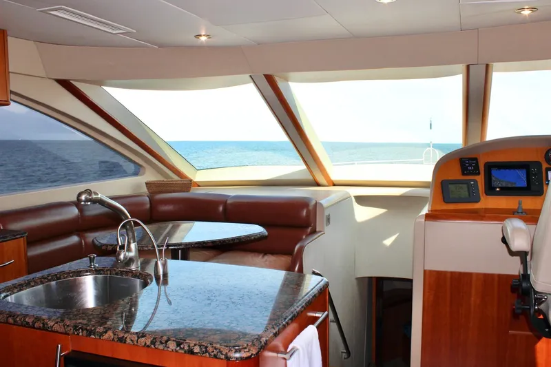 Slide: The Image of Luxurious interior of 2007 Lazzara 74 Motoryacht with ocean view and modern amenities. - 25