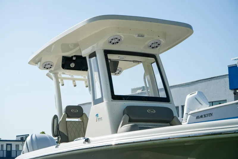 Slide: The Image of 2027 Key West 249 FS boat with modern design and spacious seating. - 6