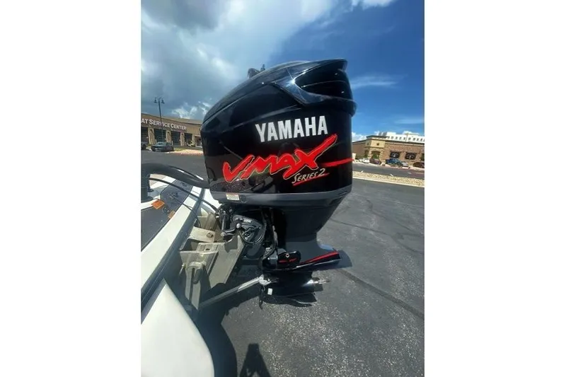 Slide: The Image of Yamaha VMAX Series 2 outboard motor on a 2012 Skeeter 21i boat. - 6