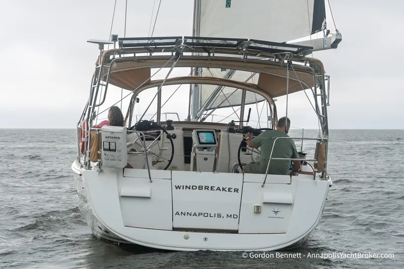 Slide: The Image of 2015 Jeanneau Sun Odyssey 439 sailboat "Windbreaker" sailing in Annapolis, MD waters. - 8