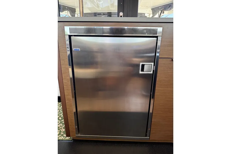 Slide: The Image of Stainless steel refrigerator on Lagoon 46 yacht, 2021 model. - 51