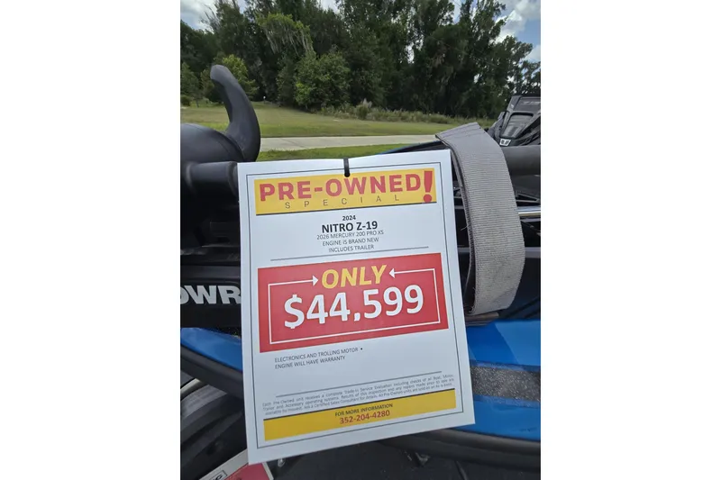 Slide: The Image of Pre-owned 2024 Nitro Z19 boat for sale, priced at $44,599. - 11