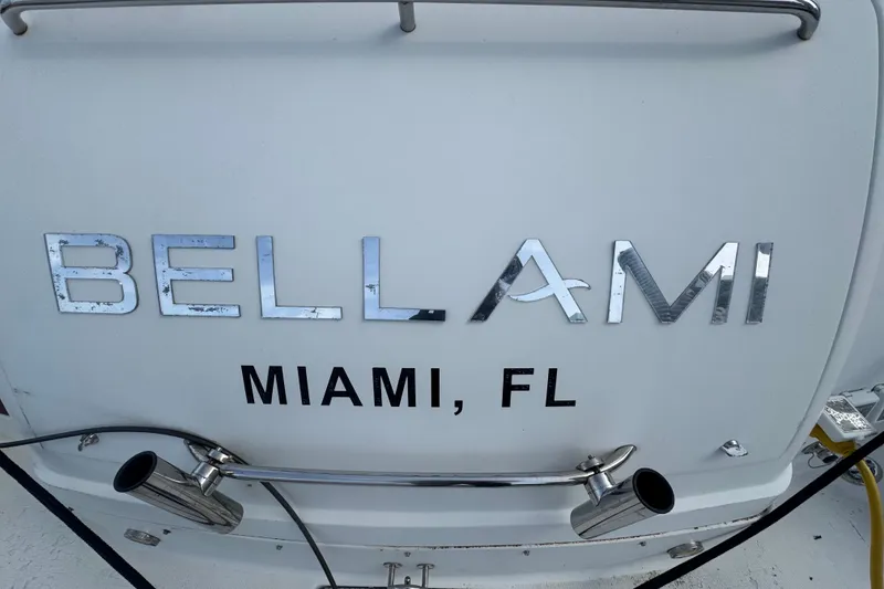 Slide: The Image of 2003 Formula 37 Performance Cruiser named "Bellami" docked in Miami, FL. - 16