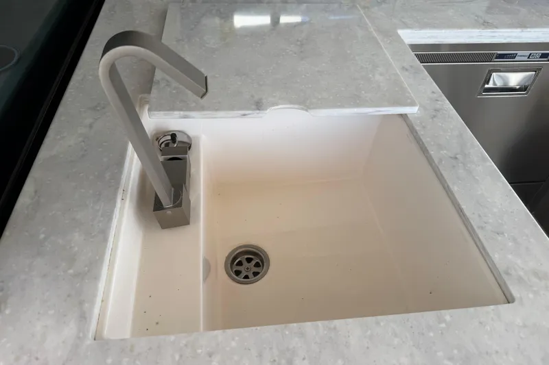 Slide: The Image of Modern sink with sleek faucet on Regal 38 Grande Coupe 2020 yacht. - 16