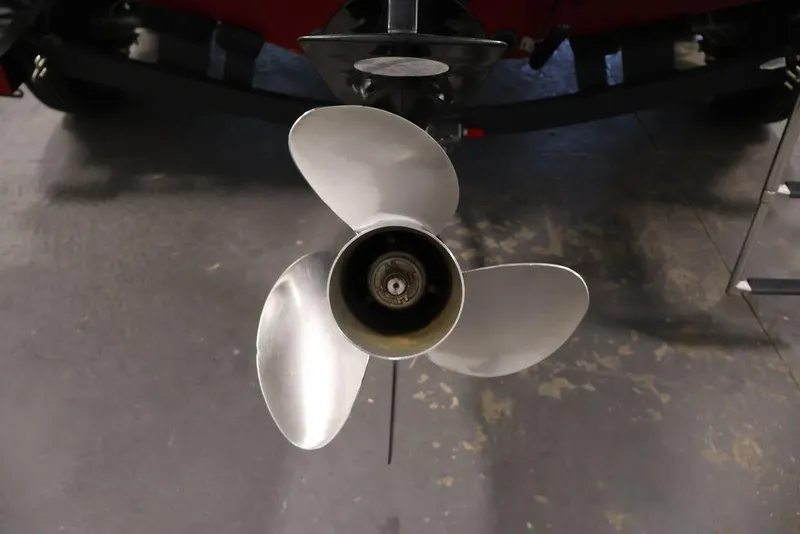 Slide: The Image of Propeller of 2024 Tracker Targa V-18 Combo boat, viewed from above. - 58