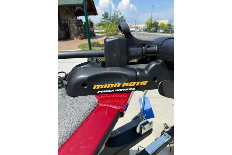 Slide: The Image of Minn Kota Power Drive V2 motor on 2021 Tracker Super Guide V-16 T boat. - 10