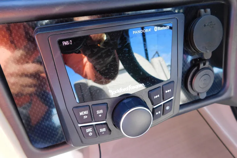 Slide: The Image of Close-up of Rockford Fosgate PMX-2 audio system in 2023 Viaggio Diamante U 26 boat. - 22