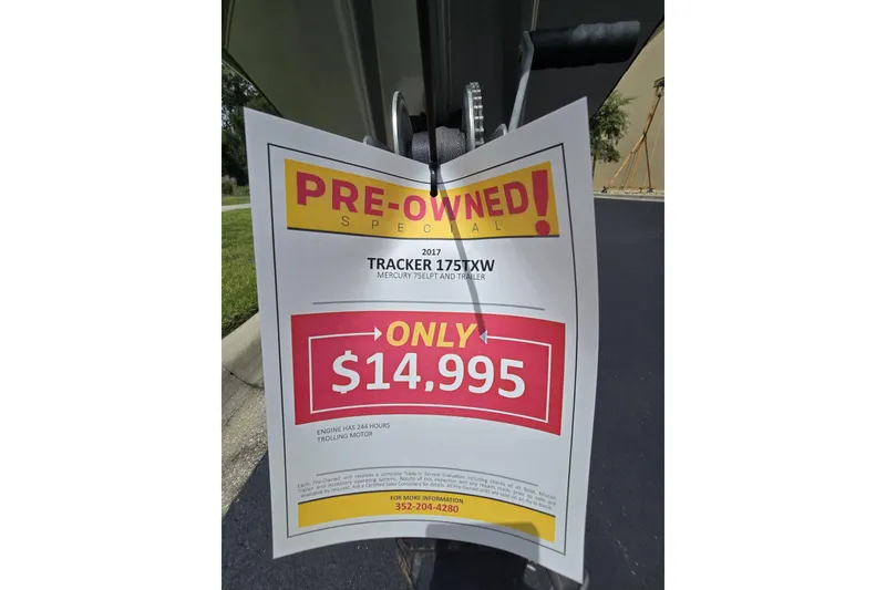 Slide: The Image of Pre-owned 2017 Tracker Pro Team 175 TXW boat for sale, priced at $14,995. - 10