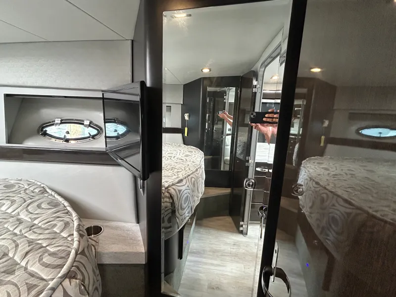 Slide: The Image of Interior of a 2017 Formula 37 Performance Cruiser with elegant cabin and modern design. - 30